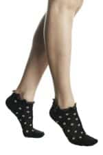 Дамски памучни къси чорапи на точки с къдрички на глезена Pompea Odetta