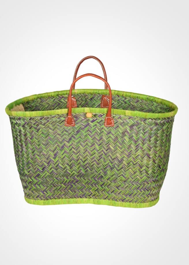 Плажна плетена кошница 9456 зелена Le Comptoir De La Plage