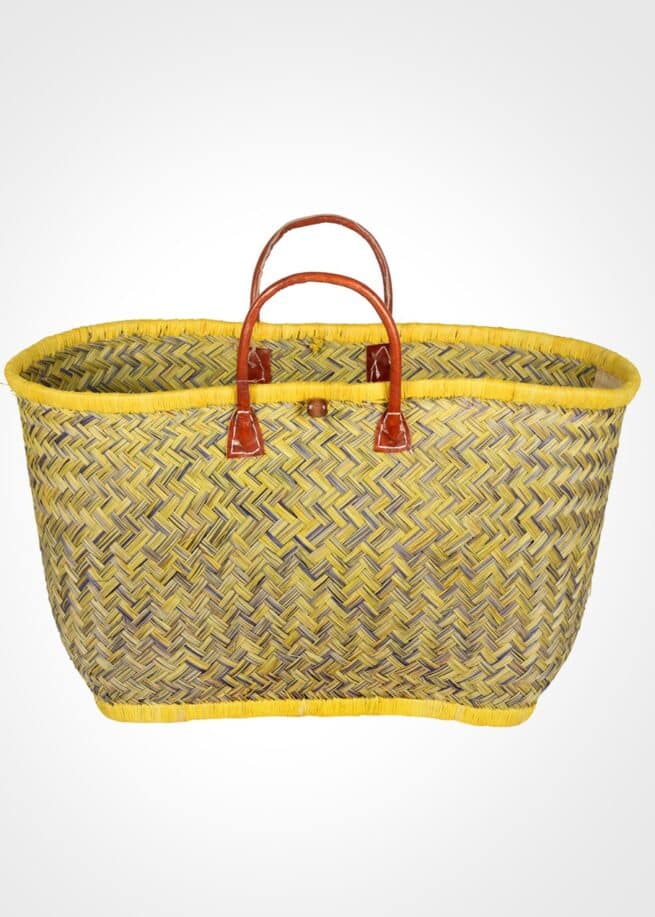 Плажна плетена кошница 9456 жълто Le Comptoir De La Plage