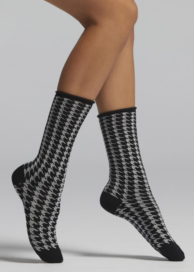Дамски пепитени чорапи Pompea Laura