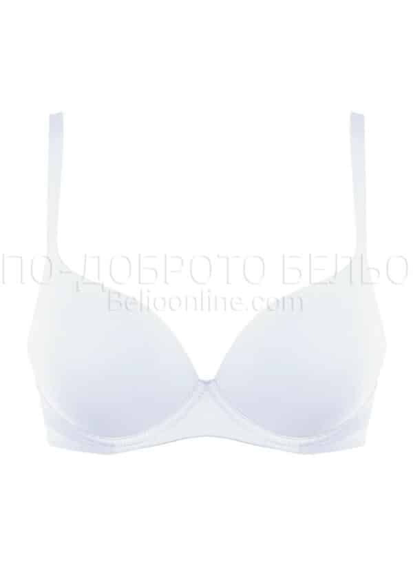 Сутиен с твърди чашки без подплънки Lormar Plunge Extra 1907 бял