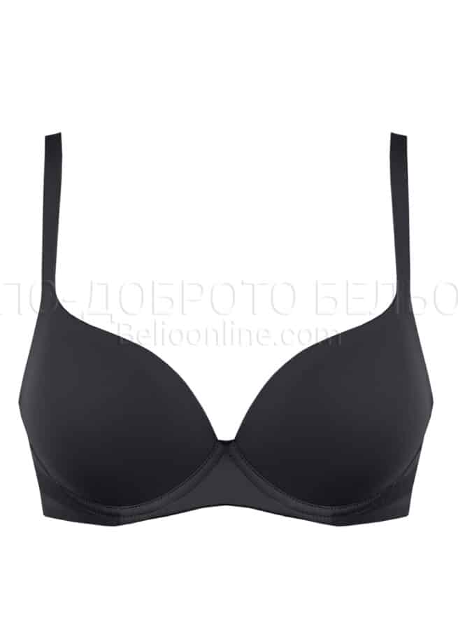 Сутиен с твърди чашки без подплънки Lormar Plunge Extra 1907 черен