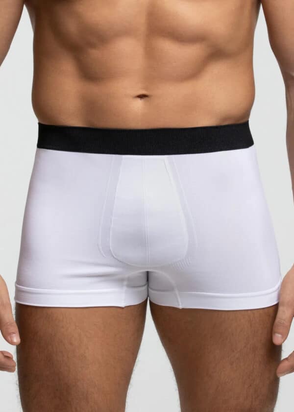 Мъжки безшевен боксер Pompea Boxer Eco Friendly бял