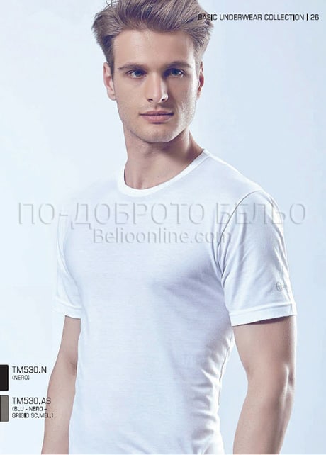 Мъжка тениска с къс ръкав и обло деколте Sergio Tacchini TM530AS