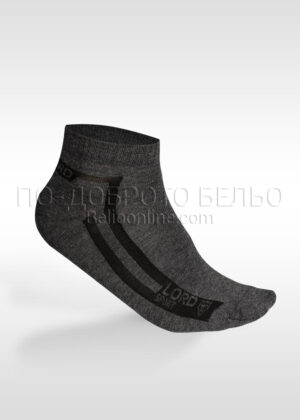 Тъмно сиви мъжки чорапи с къс конч Lord Sport