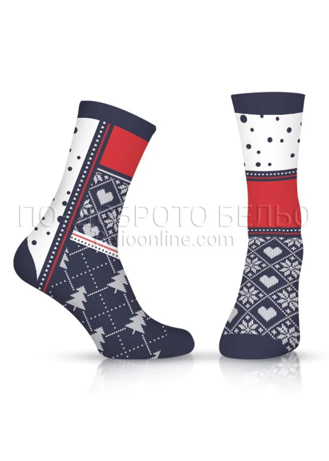 Дамски чорапи с коледен дизайн Happy Foottopiа 12372
