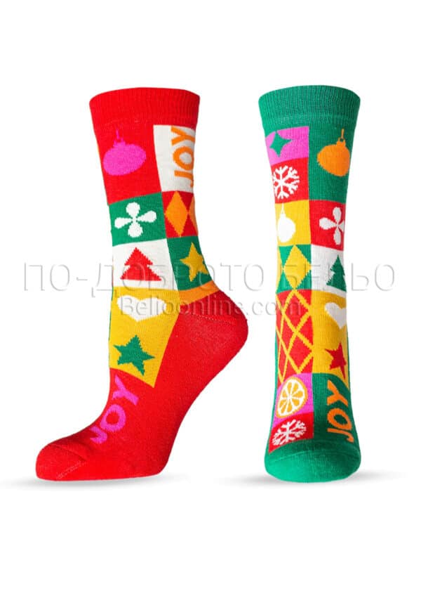 Дамски коледни чорапи с термо ходило Happy Foottopiа 12374