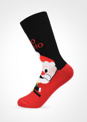 Коледни дамски чорапи с Дядо Коледа Ho Ho Ho Mirox Socks 7624 черен