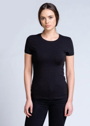 Дамска класическа тениска с къс ръкав Jasmil 12557 в черно