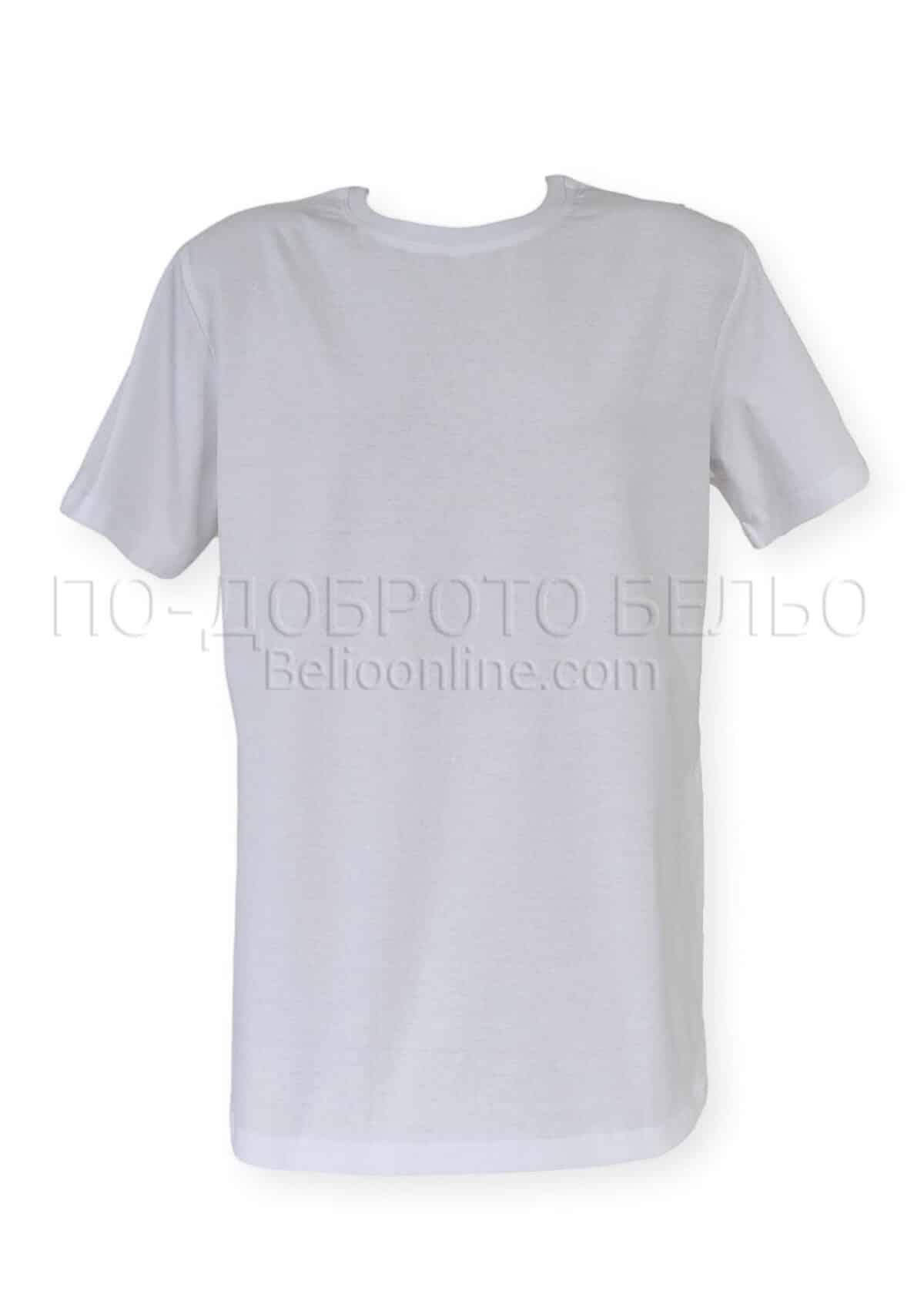 Мъжка тениска с къс ръкав 100% памук Златев 211 бял