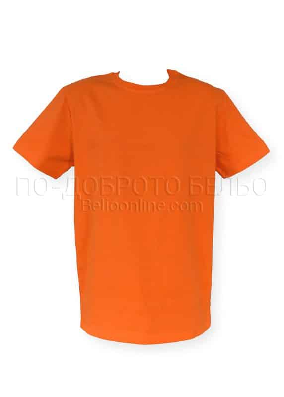 Мъжка тениска с къс ръкав 100% памук Златев 211 оранжев