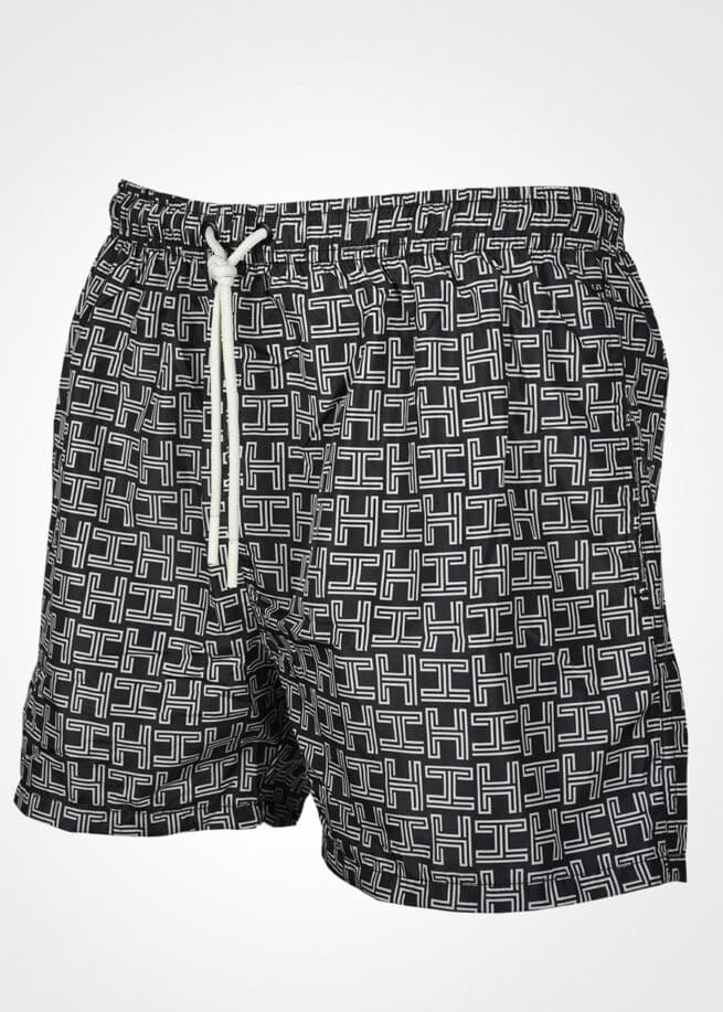 Модерни мъжки шорти за плаж в черно New Silhouette 6327
