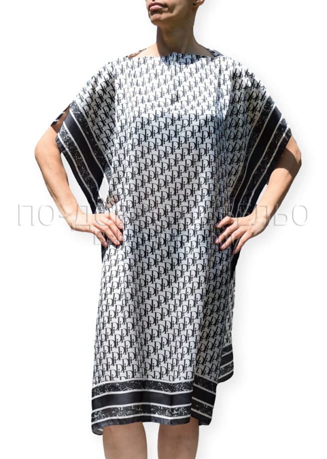 Модерно плажно парео тип рокля от мека коприна 14025
