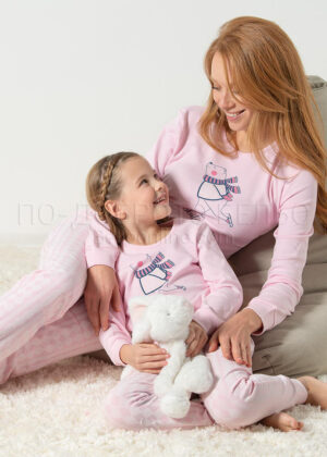 Детска памучна пижама Cotonella DB343 Мечо с кънки