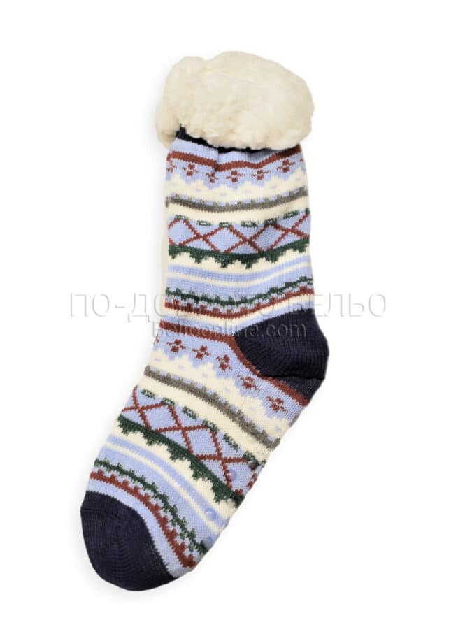 Дамски чорапи шушони с пухкава мека подплата и стопери 15285