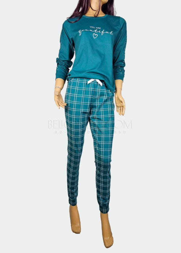 Дамска памучна пижама Иватекс 3911