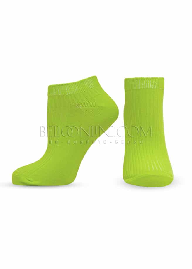 Дамски чорапи за маратонки Happy Foottopia жакард зелен