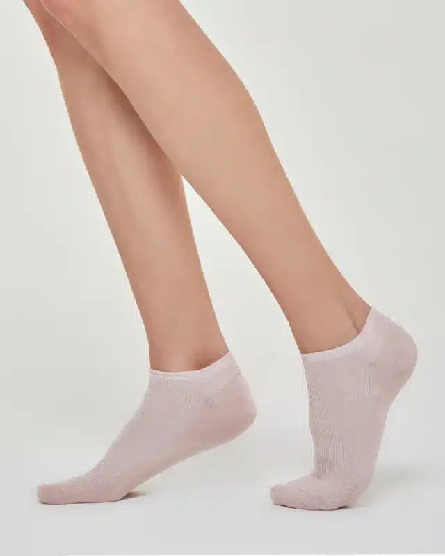 Kъси дамски чорапи рипс с блестящ ефект Pompea Debora розов