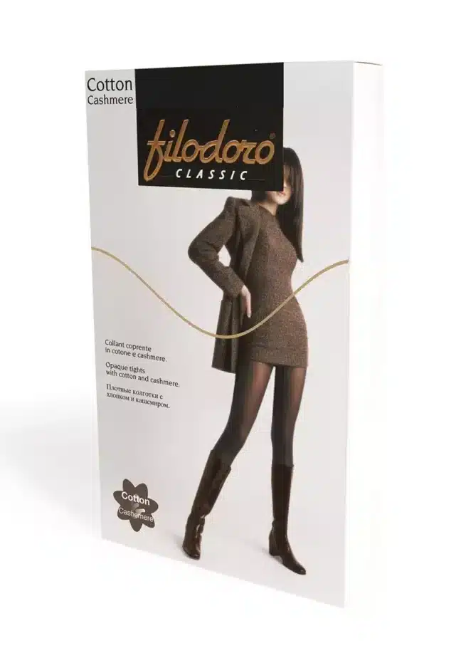 Кашмирен чорапогащник с памук Filodoro Cotton Cashmire