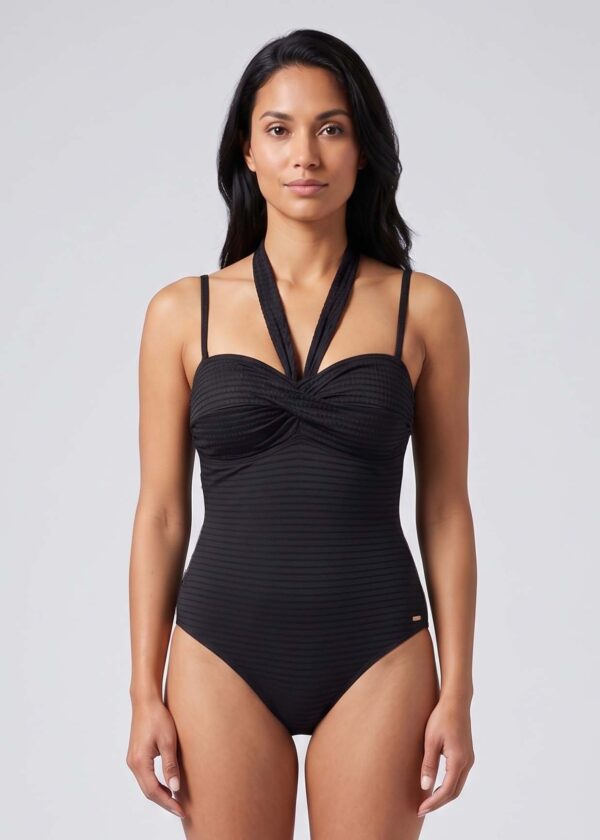 Луксозен черен бански Triumph Venus Elegance OPD SD X